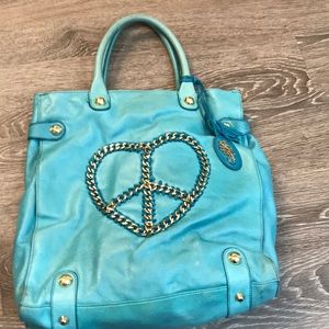 Betsey Johnson heart/peace sign bag